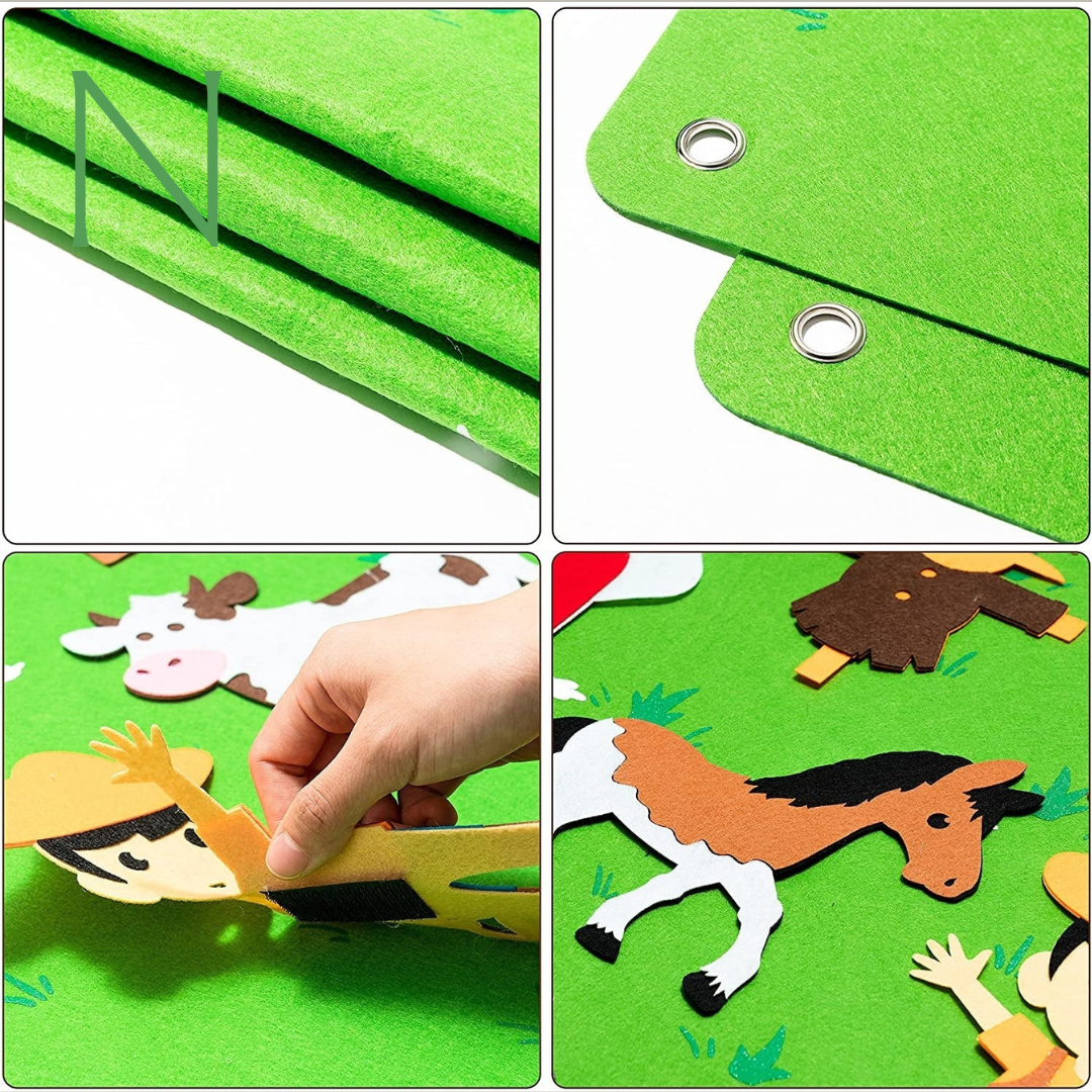 Dierenwereld - Herbruikbaar Viltbord
